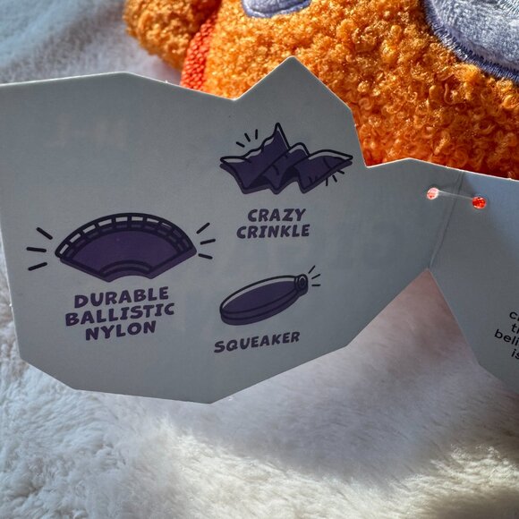 NWT, BARK Box Giganto Gene, Orange Plush Dog Toy, Size M-L 20+ lbs. Dogs - Picture 8 of 14